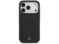Mercedes Plain Smooth Leather MagSafe Case for iPhone 17 Pro - Black Mercedes Plain Smooth Leather MagSafe Case for iPhone 17 Pro - Black