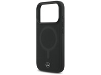 Mercedes Plain Smooth Leather MagSafe Case for iPhone 17 Pro - Black Mercedes Plain Smooth Leather MagSafe Case for iPhone 17 Pro - Black