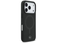 Mercedes Plain Smooth Leather MagSafe Case for iPhone 17 Pro - Black Mercedes Plain Smooth Leather MagSafe Case for iPhone 17 Pro - Black