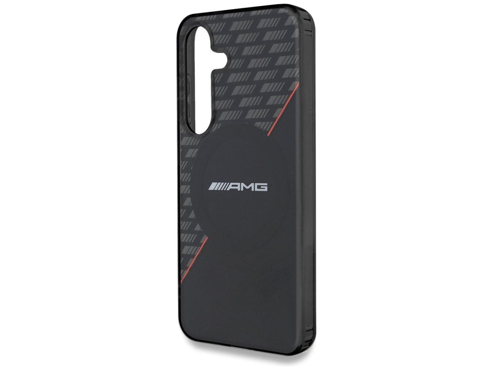 AMG Double Layer Rhombs MagSafe Case for Samsung Galaxy S25 - Black/Red