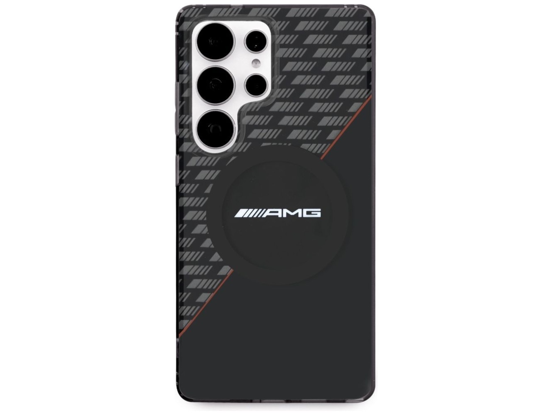 Capa AMG Double Layer Rhombs MagSafe para Samsung Galaxy S25 Ultra - Preto/Vermelho