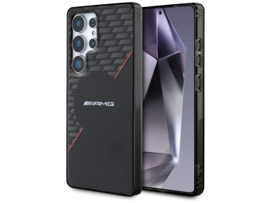 AMG Double Layer Rhombs MagSafe Case for Samsung Galaxy S25 Ultra - Black/Red AMG Double Layer Rhombs MagSafe Case for Samsung Galaxy S25 Ultra - Black/Red