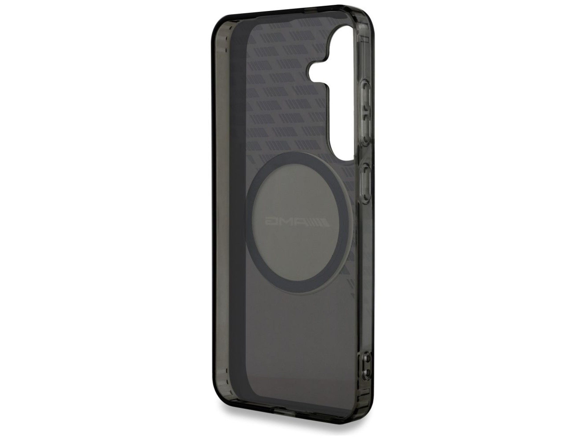 Funda AMG transparente con diseño de rombos y MagSafe para Samsung Galaxy S25 - Negra
