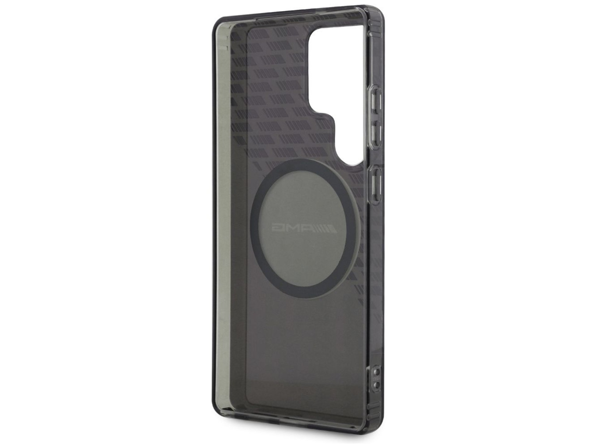 Capa AMG transparente com losangos e MagSafe para Samsung Galaxy S25 Ultra - Preta