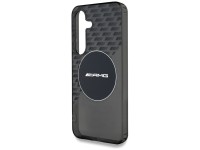Funda AMG transparente con diseño de rombos y MagSafe para Samsung Galaxy S25 - Negra Funda AMG transparente con diseño de rombos y MagSafe para Samsung Galaxy S25 - Negra