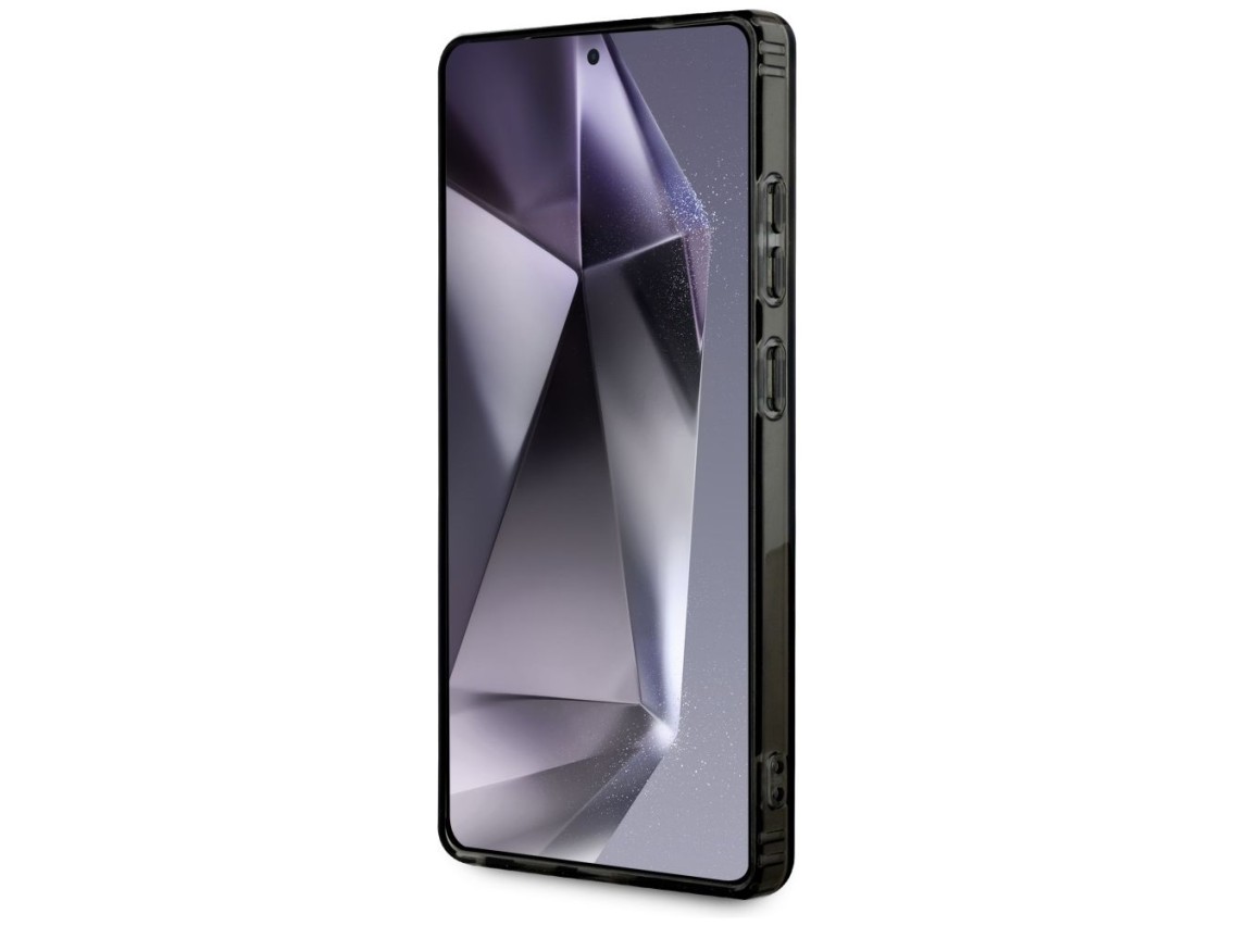 Capa AMG transparente com losangos e MagSafe para Samsung Galaxy S25 Ultra - Preta