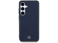 Capa MagSafe em couro com linhas em relevo da Mercedes para Samsung Galaxy S25 - Azul Capa MagSafe em couro com linhas em relevo da Mercedes para Samsung Galaxy S25 - Azul