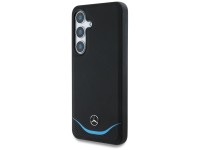Mercedes Leather Contrasted Blue Horizontal Curve MagSafe Case for Samsung Galaxy S25 - Black Mercedes Leather Contrasted Blue Horizontal Curve MagSafe Case for Samsung Galaxy S25 - Black