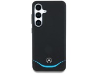 Mercedes Leather Contrasted Blue Horizontal Curve MagSafe Case for Samsung Galaxy S25 - Black Mercedes Leather Contrasted Blue Horizontal Curve MagSafe Case for Samsung Galaxy S25 - Black