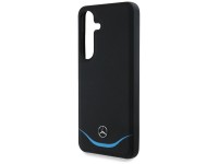 Mercedes Leather Contrasted Blue Horizontal Curve MagSafe Case for Samsung Galaxy S25 - Black Mercedes Leather Contrasted Blue Horizontal Curve MagSafe Case for Samsung Galaxy S25 - Black
