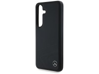 Mercedes Leather Horizontal Debossed Curves MagSafe Case for Samsung Galaxy S25 - Black Mercedes Leather Horizontal Debossed Curves MagSafe Case for Samsung Galaxy S25 - Black