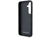 Mercedes Leather Curved Stitches Case for Samsung Galaxy S25 - Black Mercedes Leather Curved Stitches Case for Samsung Galaxy S25 - Black