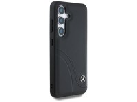 Mercedes Leather Curved Stitches Case for Samsung Galaxy S25 - Black Mercedes Leather Curved Stitches Case for Samsung Galaxy S25 - Black