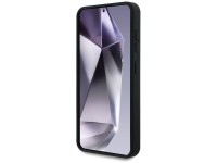 Funda Mercedes de silicona con curvas contrastantes y MagSafe para Samsung Galaxy S25 - Negra
