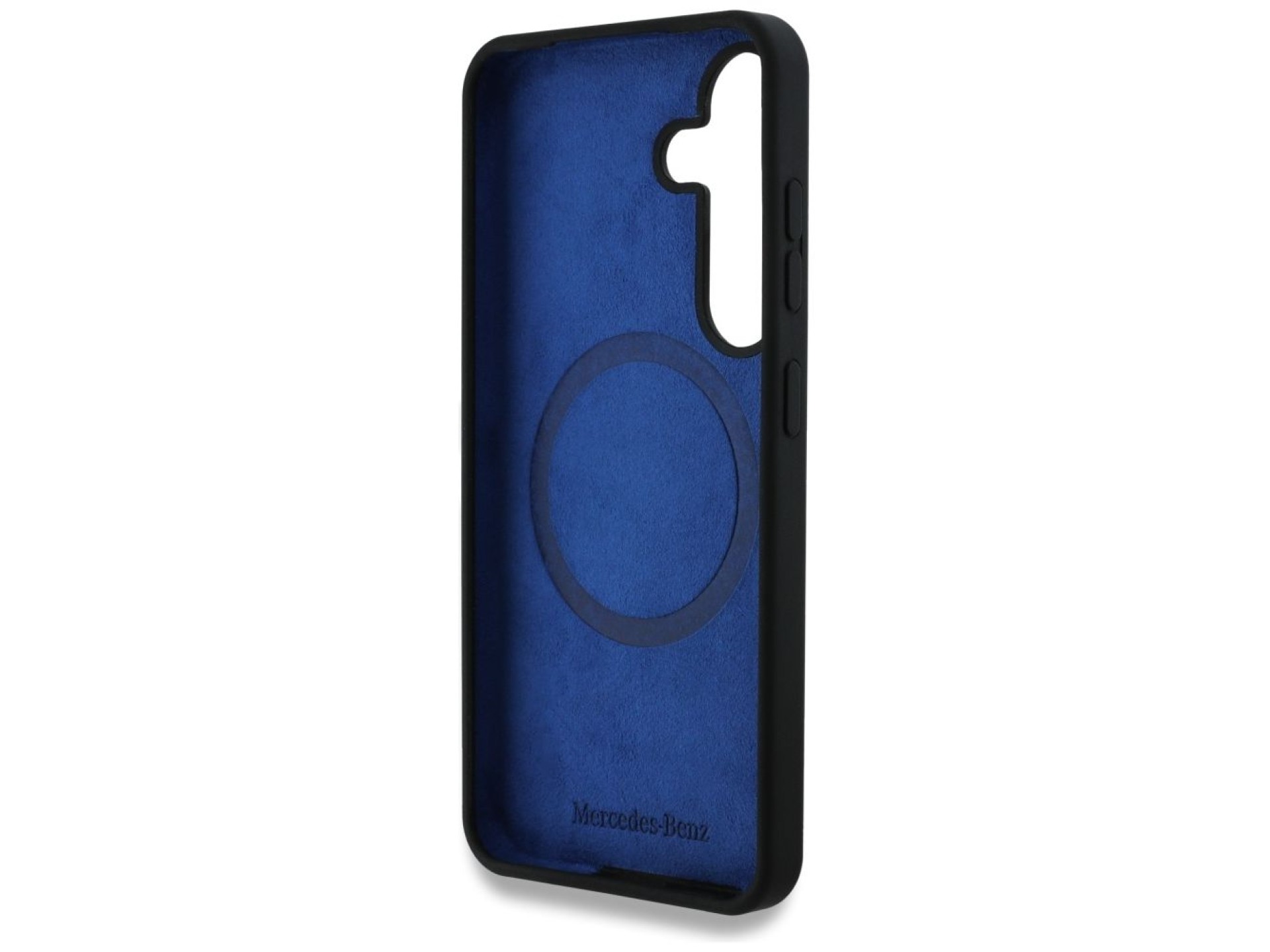 Mercedes Silicone Contrasted Curves MagSafe Case for Samsung Galaxy S25 - Black