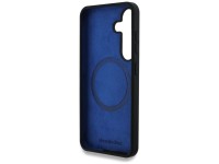 Funda Mercedes de silicona con curvas contrastantes y MagSafe para Samsung Galaxy S25 - Negra