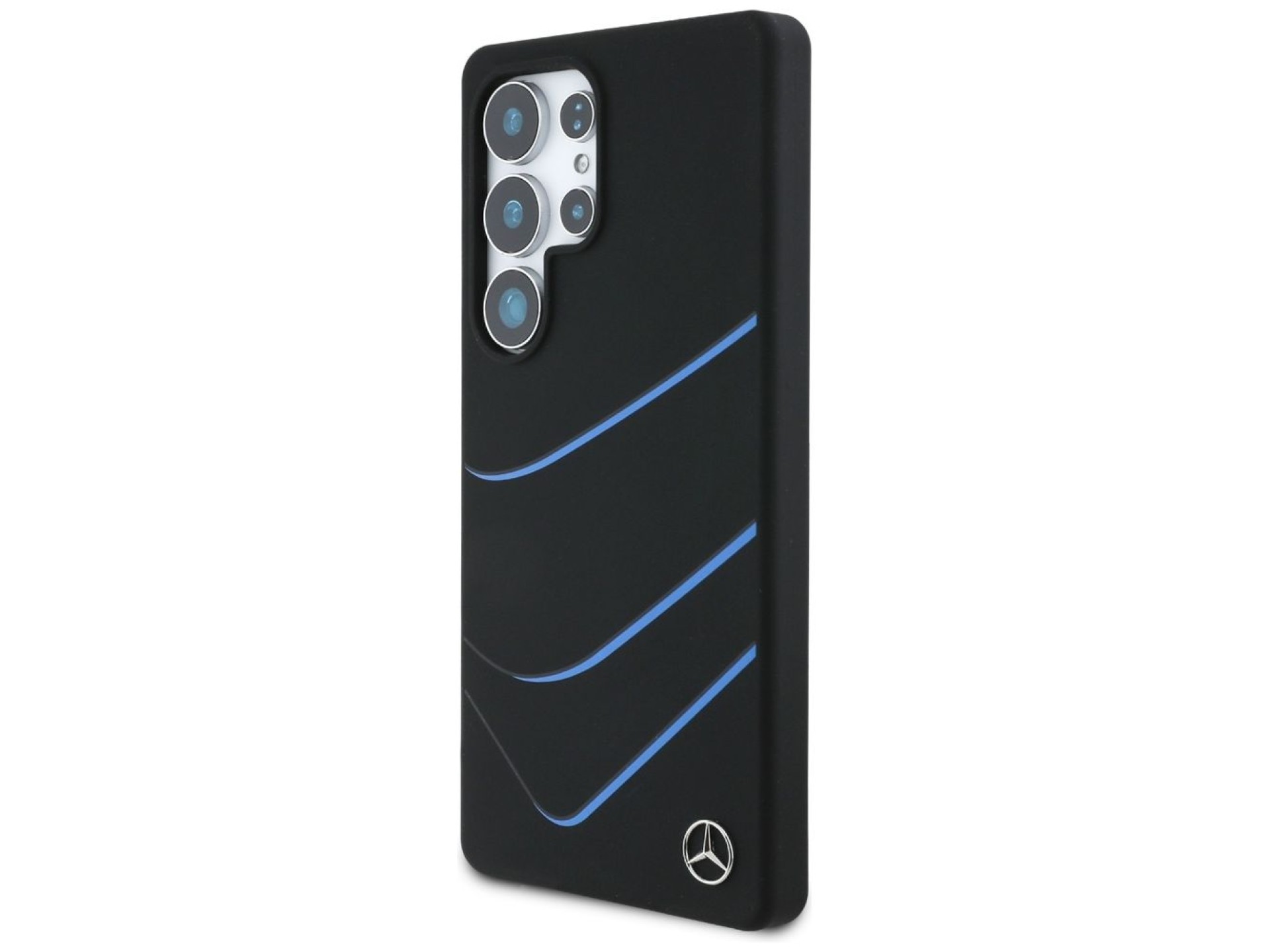 Capa MagSafe Mercedes Silicone Contrasted Curves para Samsung Galaxy S25 Ultra - Preta