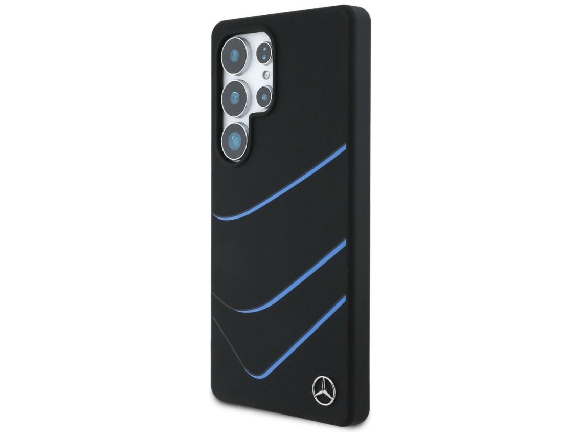 Mercedes Silicone Contrasted Curves MagSafe Case for Samsung Galaxy S25 Ultra - Black