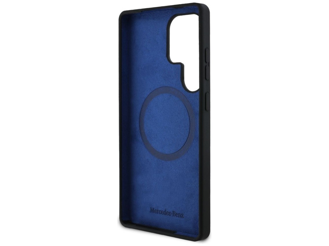 Mercedes Silicone Contrasted Curves MagSafe Case for Samsung Galaxy S25 Ultra - Black