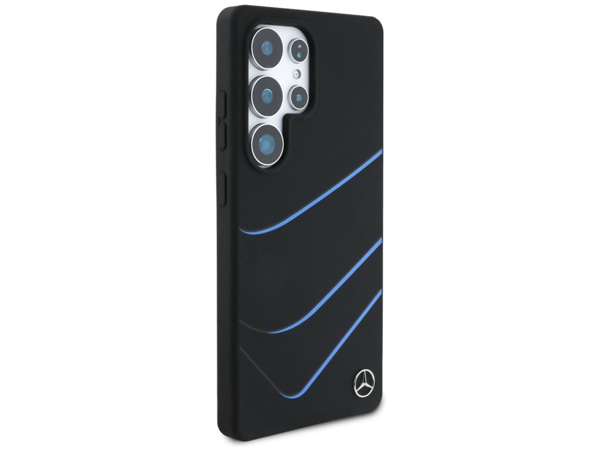 Capa MagSafe Mercedes Silicone Contrasted Curves para Samsung Galaxy S25 Ultra - Preta
