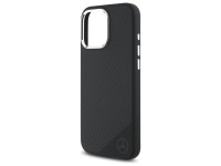 Mercedes MEHMP16L23SUGDK iPhone 16 Pro 6.3" capa rígida preta/preta com logotipo tonal em silicone e Mercedes MEHMP16L23SUGDK iPhone 16 Pro 6.3" capa rígida preta/preta com logotipo tonal em silicone e