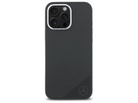 Mercedes MEHMP16L23SUGDK iPhone 16 Pro 6.3" capa rígida preta/preta com logotipo tonal em silicone e Mercedes MEHMP16L23SUGDK iPhone 16 Pro 6.3" capa rígida preta/preta com logotipo tonal em silicone e