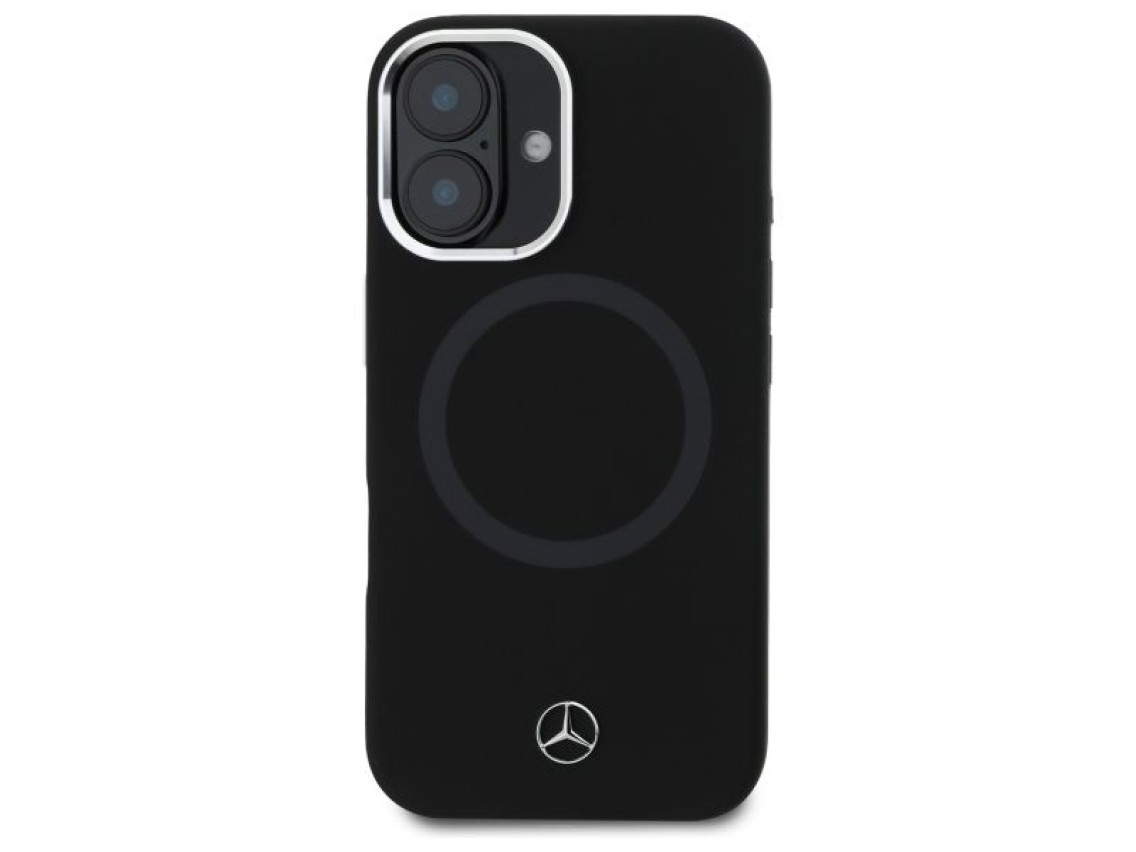 Mercedes MEHMP16S23SUTTK iPhone 16 6.1" black/black hardcase Silicone Tonal Logo MagSafe
