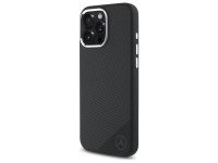 Mercedes MEHMP16L23SUGDK iPhone 16 Pro 6.3" capa rígida preta/preta com logotipo tonal em silicone e Mercedes MEHMP16L23SUGDK iPhone 16 Pro 6.3" capa rígida preta/preta com logotipo tonal em silicone e