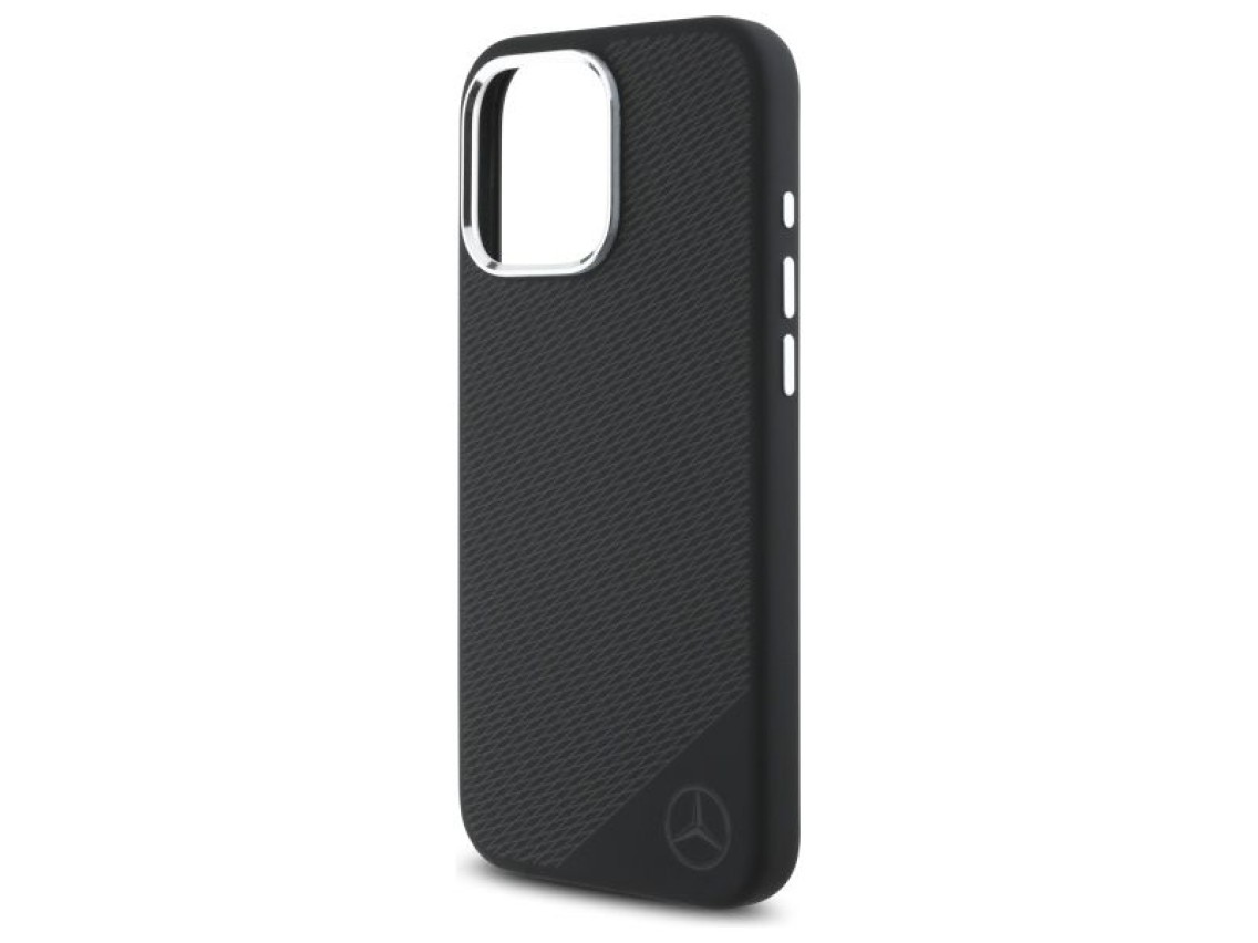 Mercedes MEHMP16L23SUGDK iPhone 16 Pro 6.3" capa rígida preta/preta com logotipo tonal em silicone e