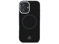 Mercedes MEHMP16S23SUTTK iPhone 16 6.1" negro/negro funda rígida de silicona con logotipo tonal MagS Mercedes MEHMP16S23SUTTK iPhone 16 6.1" negro/negro funda rígida de silicona con logotipo tonal MagS