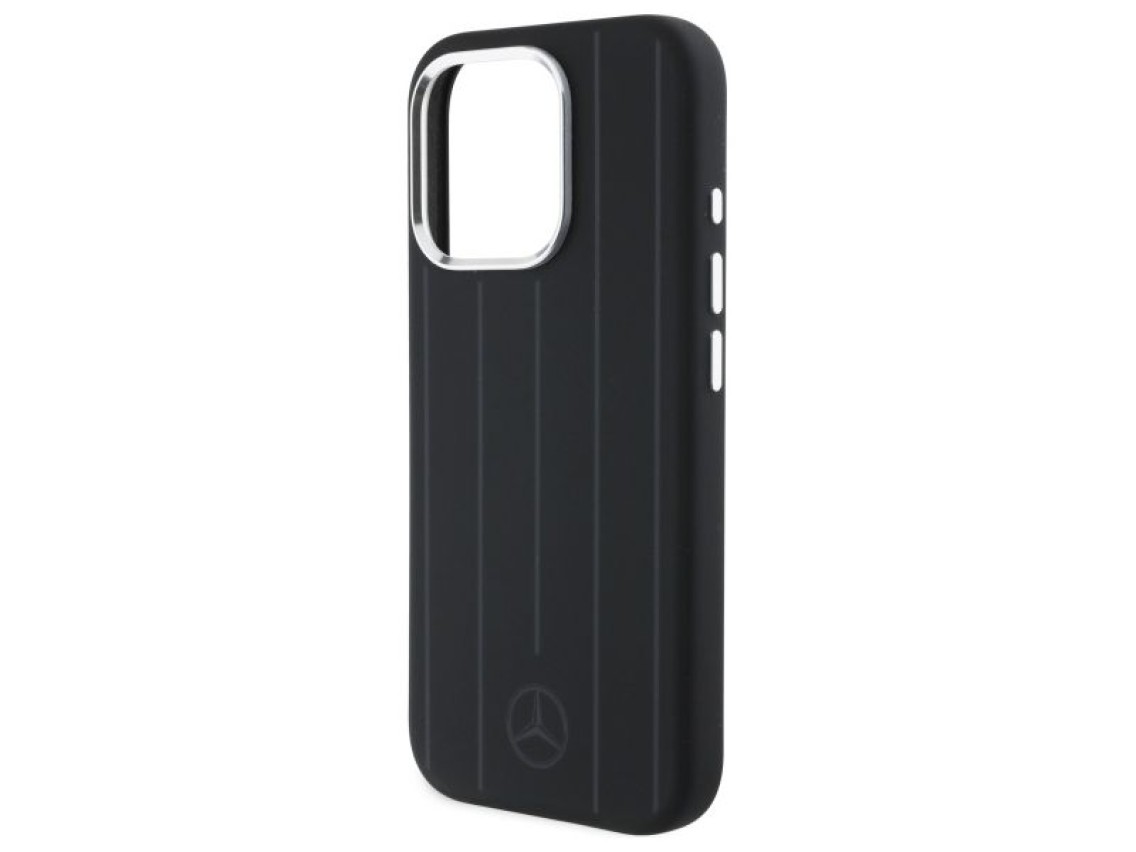 Mercedes MEHMP16L23SUVSK iPhone 16 Pro 6.3" black/black hardcase Silicone Vertical Tonal Stripes Mag