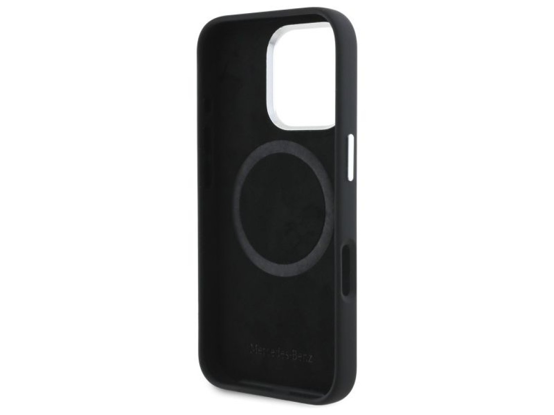 Mercedes MEHMP16L23SUVSK iPhone 16 Pro 6.3" capa rígida preta/preta com listras verticais em tom sob