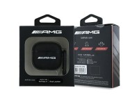 AMG Leather White Logo Case for AirPods 4 - Black / White