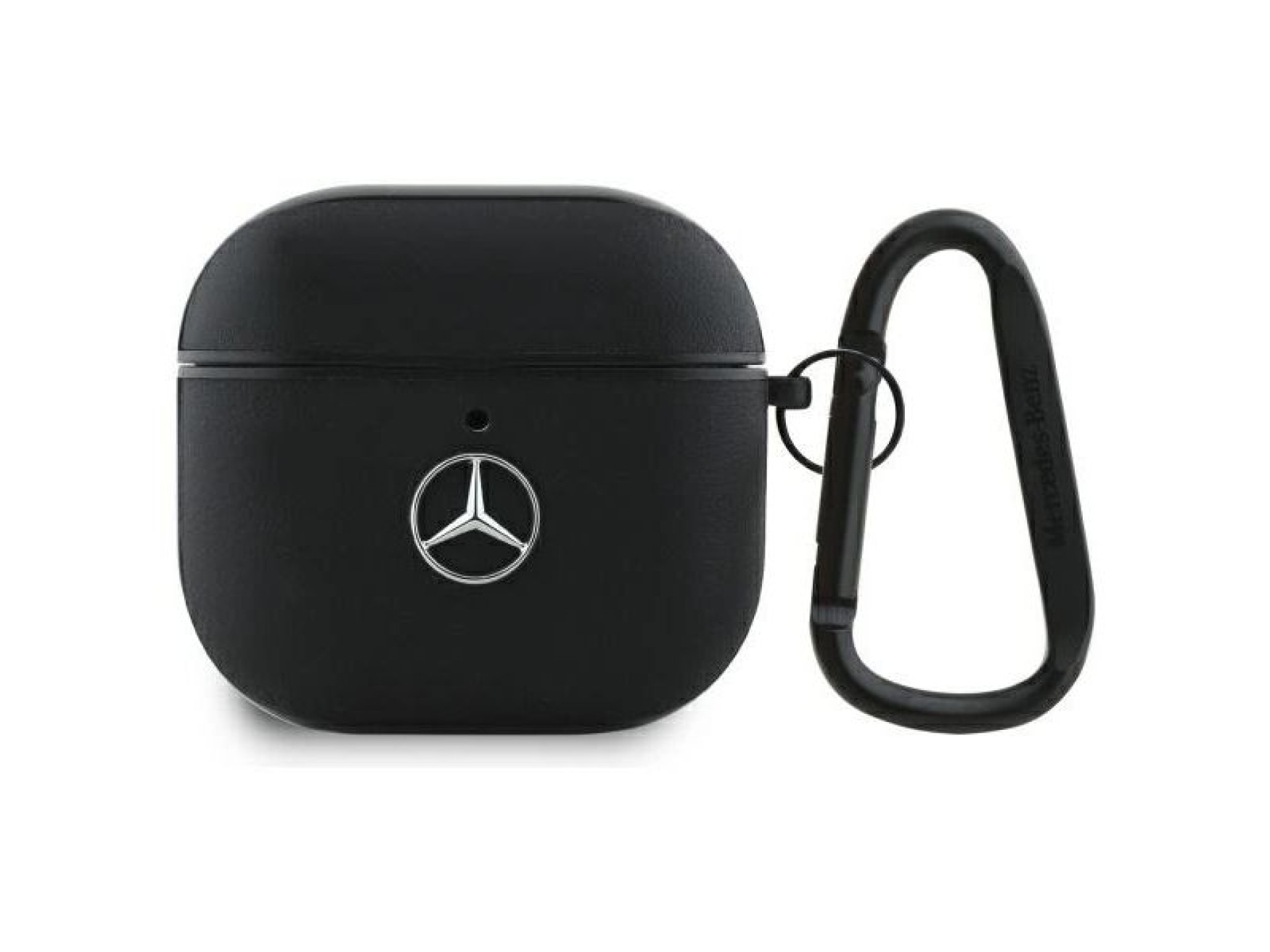 Mercedes MEA4CSLBK AirPods 4 cover black/black Leather Metal Logo