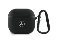 Mercedes MEA4CSLBK AirPods 4 cover black/black Leather Metal Logo Mercedes MEA4CSLBK AirPods 4 cover black/black Leather Metal Logo