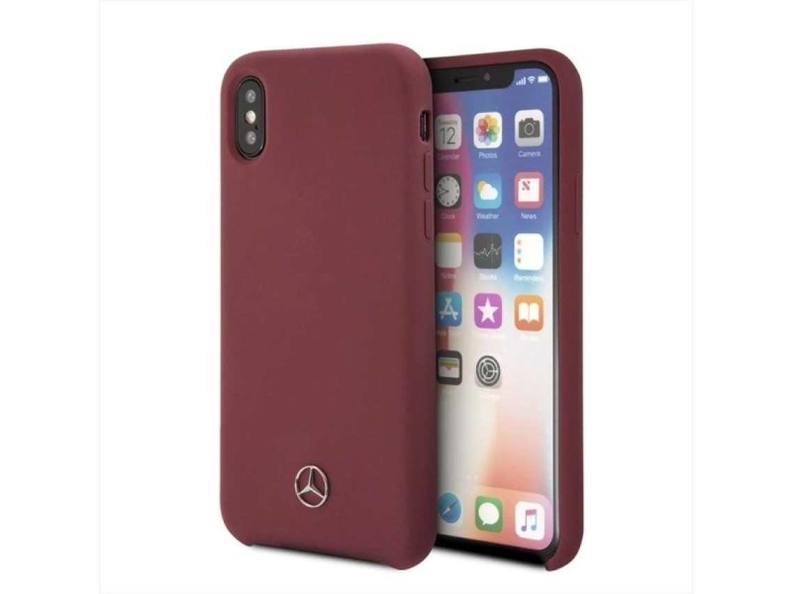Funda de silicona Mercedes Line para iPhone X/XS - Roja