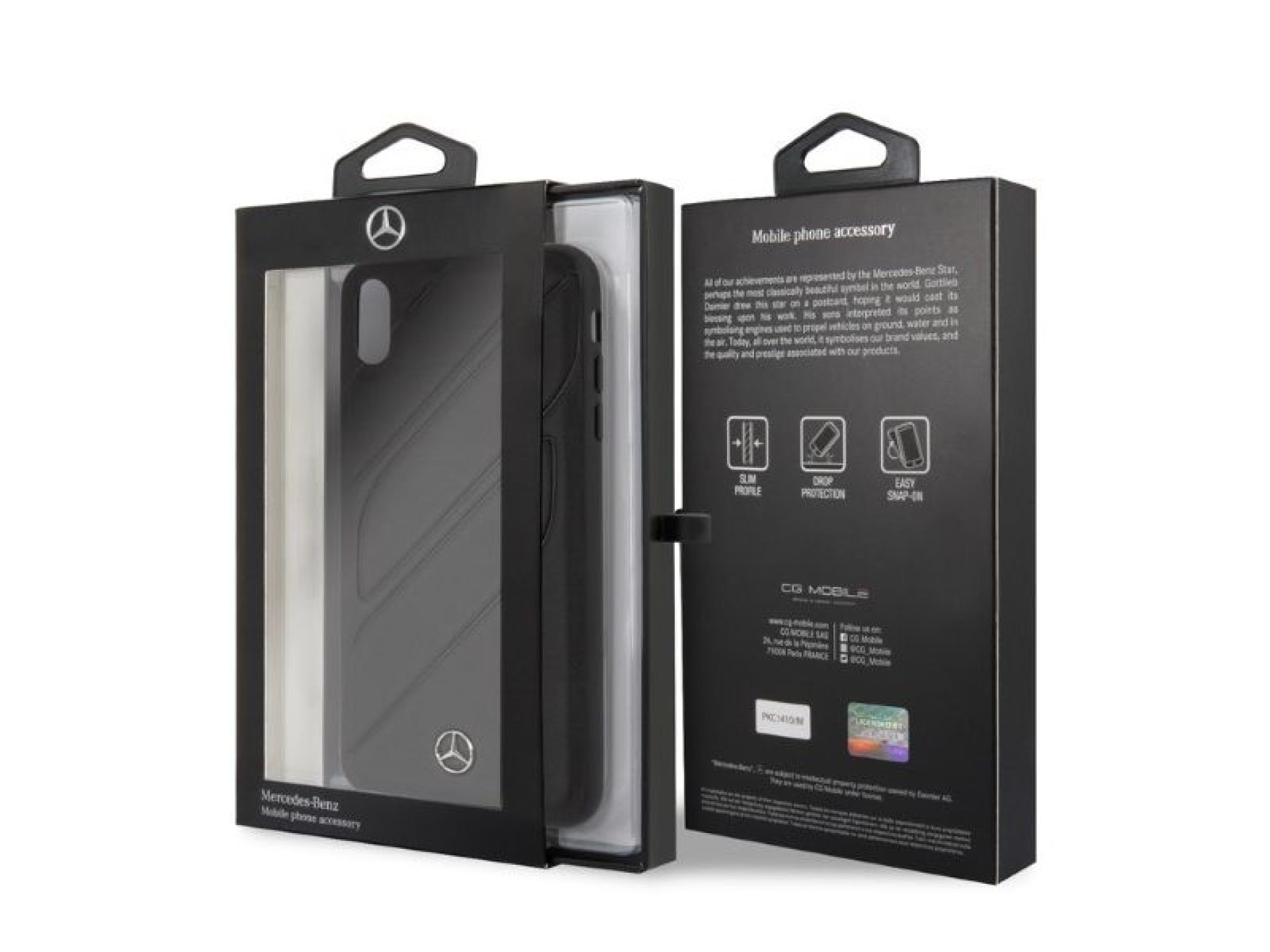 Capa Mercedes New Organic I para iPhone XS Max - Preta