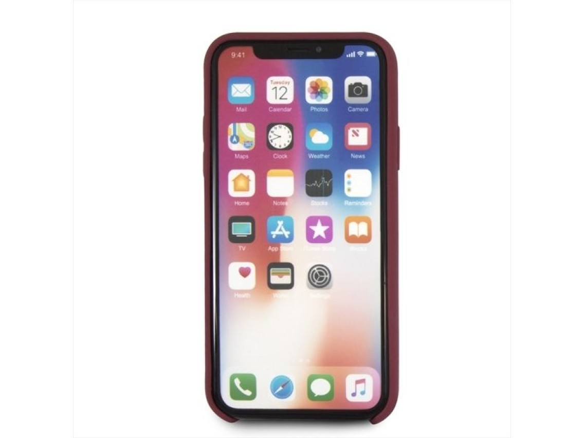 Funda de silicona Mercedes Line para iPhone X/XS - Roja