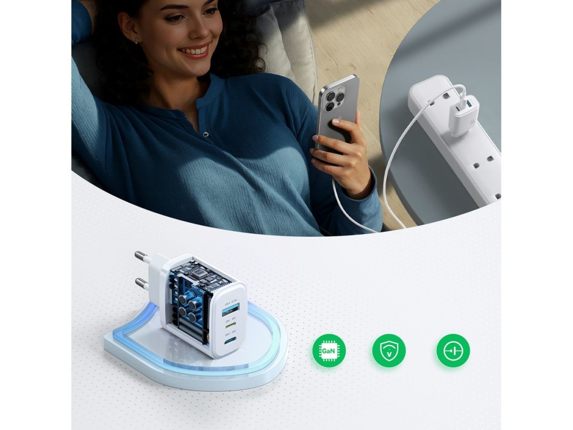 Joyroom JR-TG6 GaN 30W Wall Charger - White