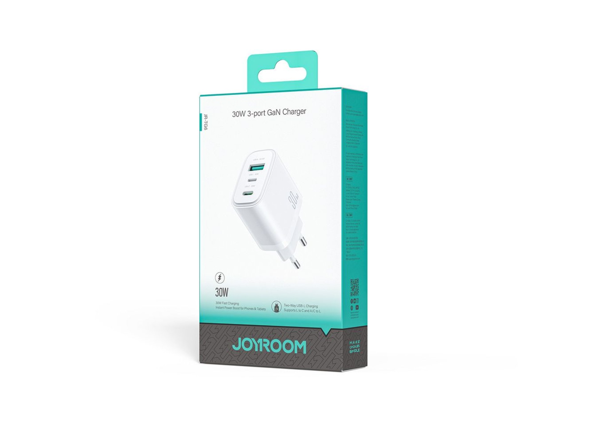 Joyroom JR-TG6 GaN 30W Wall Charger - White
