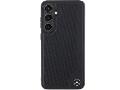 Mercedes Leather Debossed Line MagSafe case for Samsung Galaxy S24 - black Mercedes Leather Debossed Line MagSafe case for Samsung Galaxy S24 - black