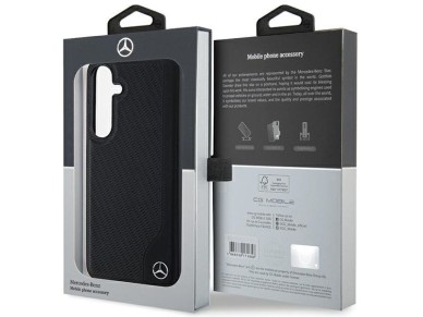 Mercedes Leather Debossed Line MagSafe case for Samsung Galaxy S24 - black Mercedes Leather Debossed Line MagSafe case for Samsung Galaxy S24 - black