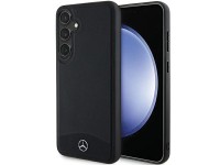 Mercedes Leather Textured & Plain MagSafe case for Samsung Galaxy S24 - black