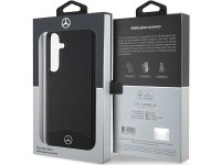 Capa MagSafe Mercedes em couro texturizado e liso para Samsung Galaxy S24+ - preta Capa MagSafe Mercedes em couro texturizado e liso para Samsung Galaxy S24+ - preta