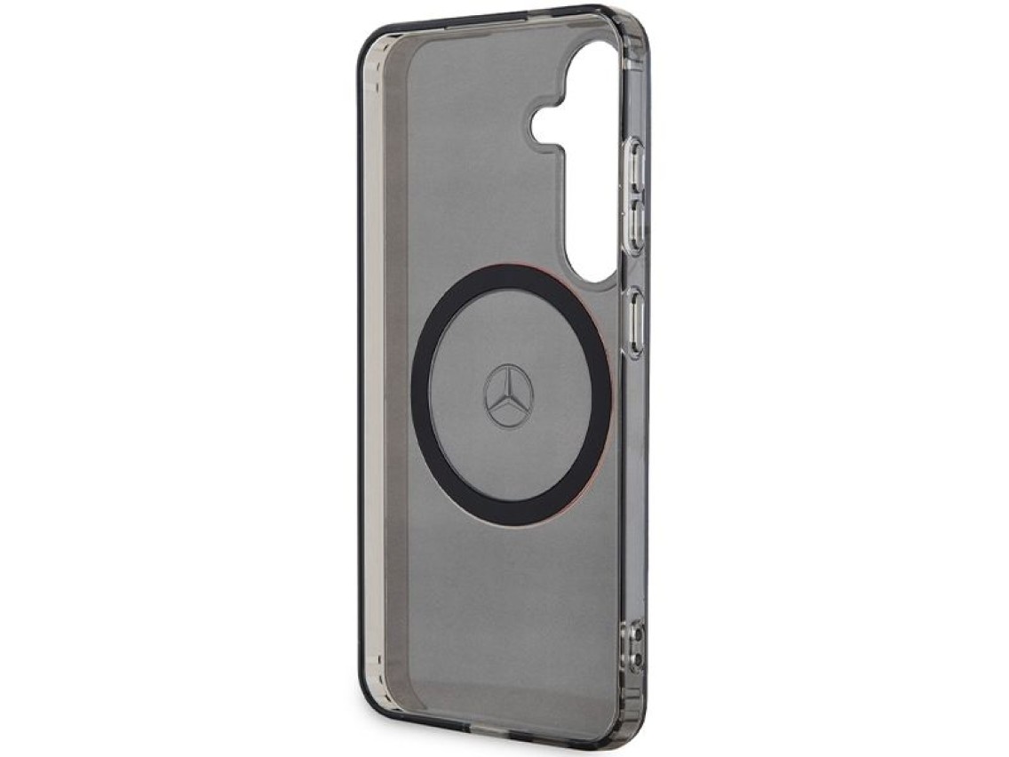 Capa Mercedes Double Layer W Red MagSafe para Samsung Galaxy S24 - preta