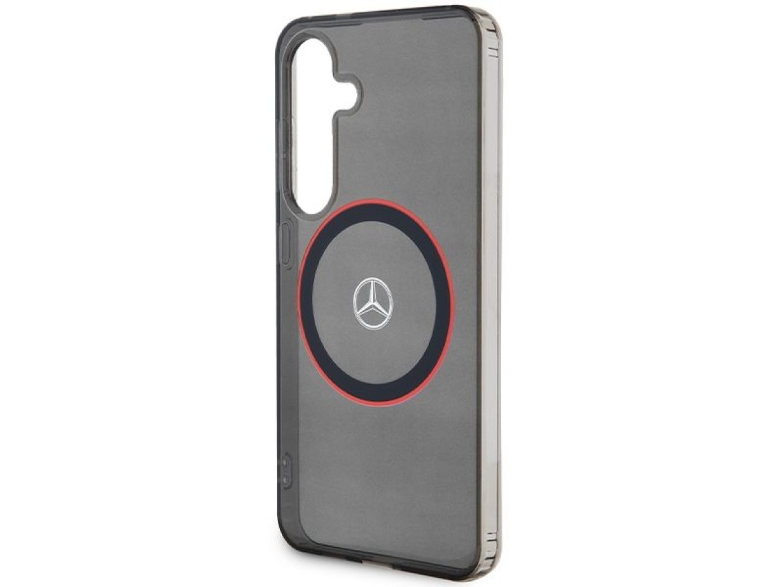 Capa Mercedes Double Layer W Red MagSafe para Samsung Galaxy S24 - preta