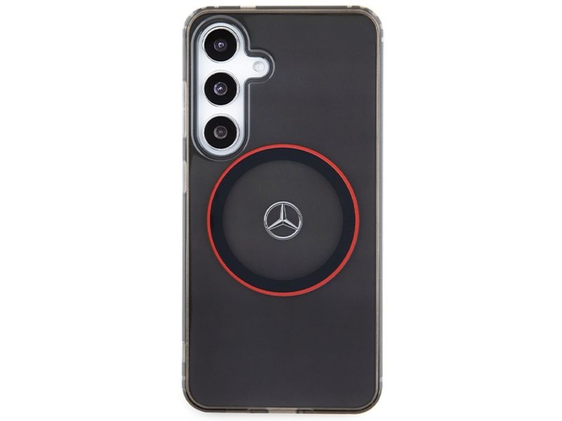Capa Mercedes Double Layer W Red MagSafe para Samsung Galaxy S24 - preta