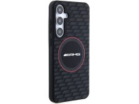 Capa MagSafe AMG em silicone com padrão de fibra de carbono para Samsung Galaxy S24+ - preta Capa MagSafe AMG em silicone com padrão de fibra de carbono para Samsung Galaxy S24+ - preta