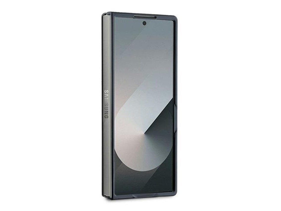 Capa MagSafe Mercedes em imitação de couro e madeira para Samsung Galaxy Z Fold 6 - Preta