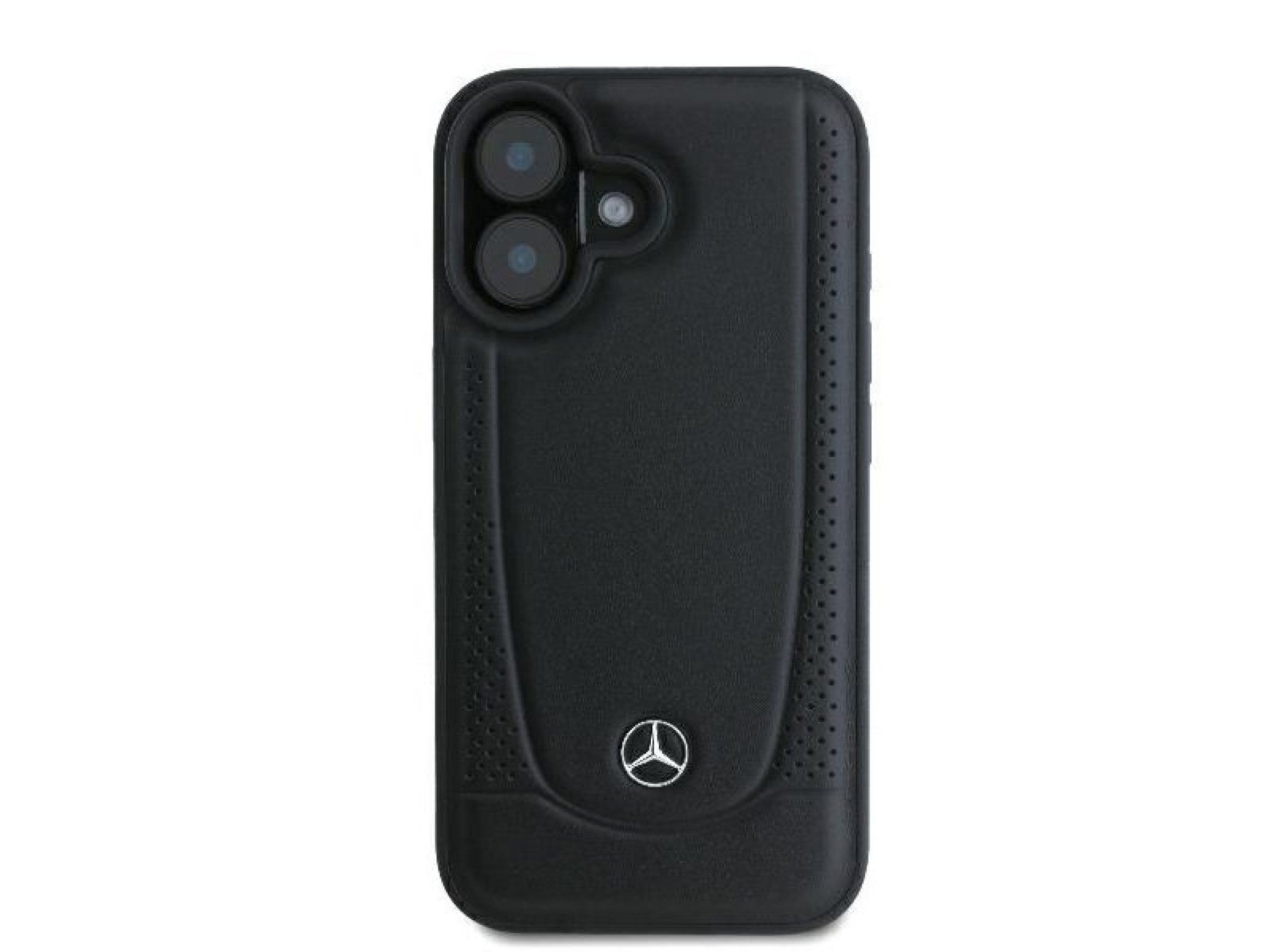 Funda de cuero Mercedes Urban para iPhone 16 Plus - Negra